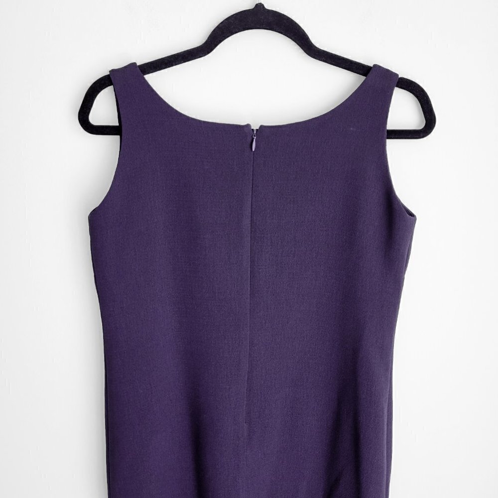 NWT Emmelle Blackberry Dark Purple Sleeveless Career Shift Dress - Picture 9 of 10